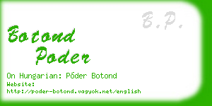 botond poder business card