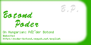 botond poder business card